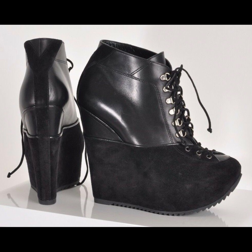 YSL Yves Saint Laurent Platform wedge booties